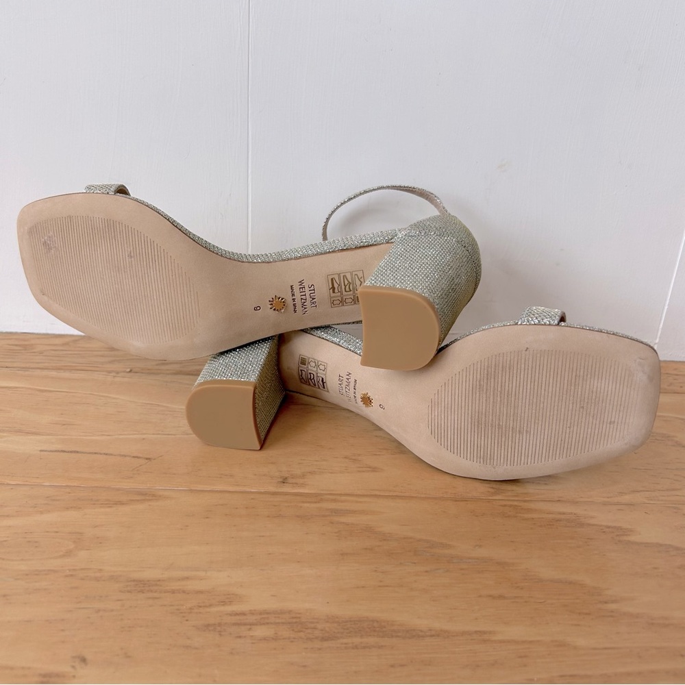 Stuart Weitzman Nib Silver Metallic Nudistcurve B… - image 6